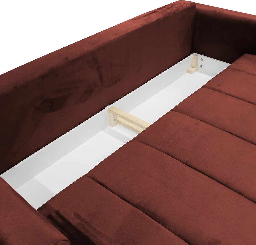 Szétnyitható kanapé, terrakotta, GRACE BIG SOFA