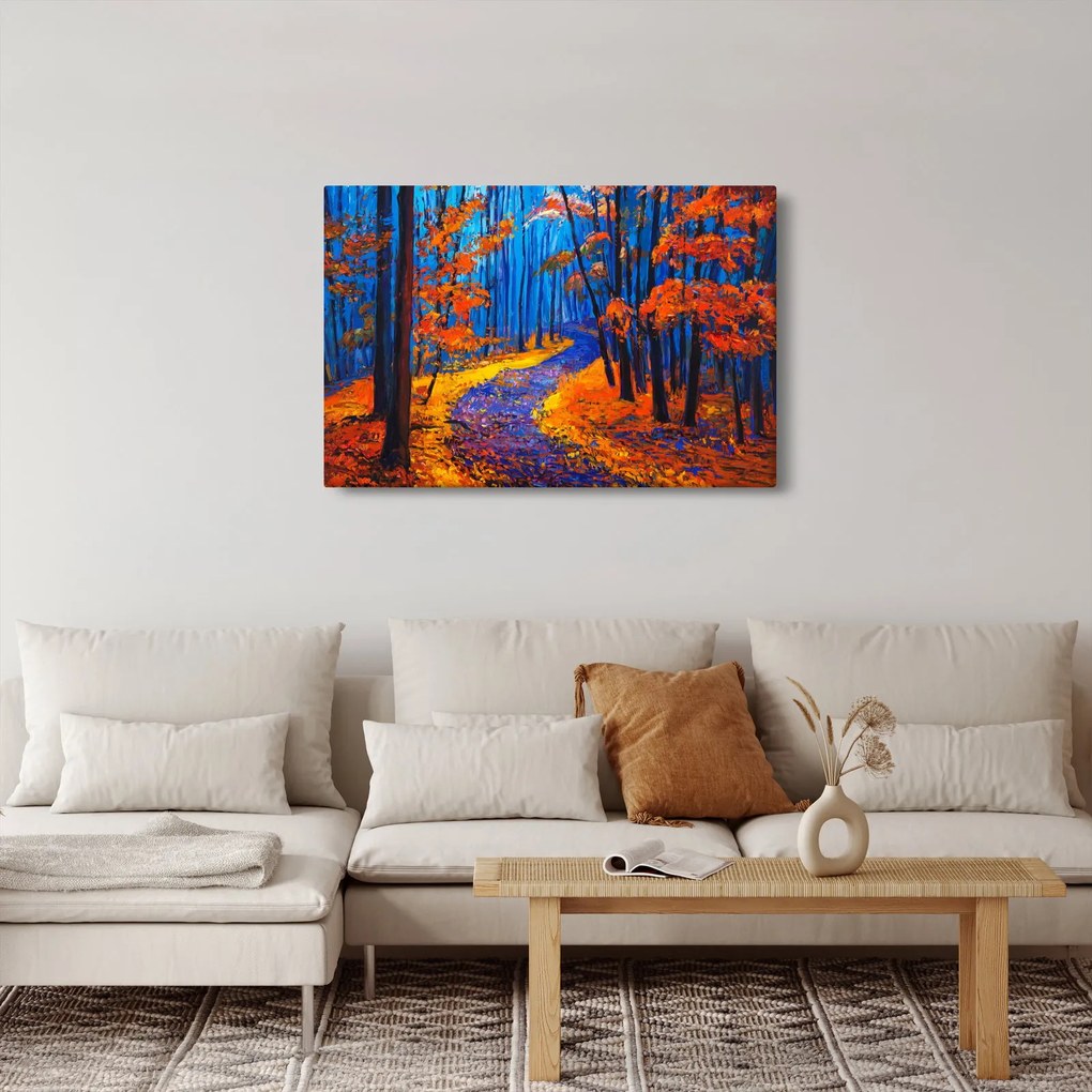 Egy őszi erdő képe (90x60 cm)