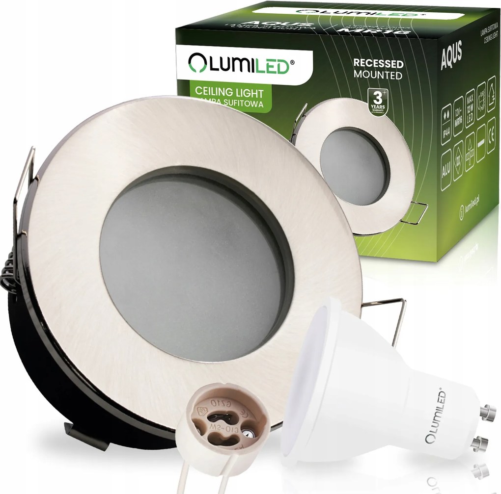 Halogén Lámpatest Hermetikus mennyezeti lámpatest Led izzó GU10 1,5W