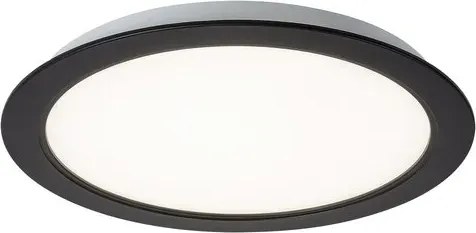 Shaun ráépíthető és beépíthető lámpa 24w 2300lm ip20 fekete