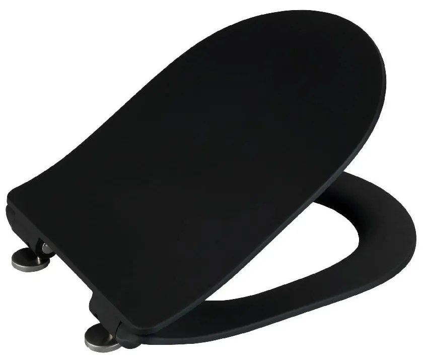 Sedilo Black matt fekete WC-ülőke, 45,2 x 36,2 cm - Wenko