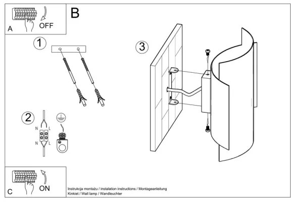 Fali lámpa IMPACT 1xG9/40W/230V fekete