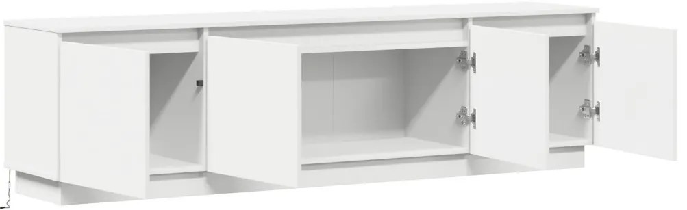 TV szekrény LED világítással Fehér 180x38x49 cm Mérnöki Fa