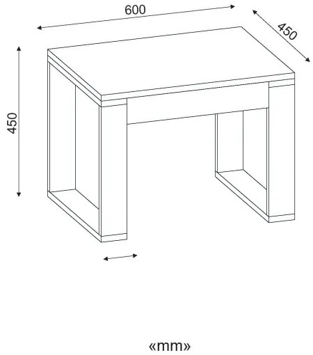 Kávésasztal ARDA 45x60 cm