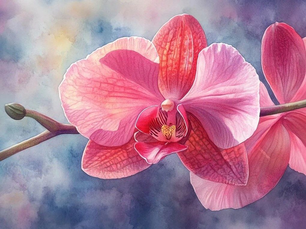 Vászonkép Canvas Grafika Orchidea Virág Rózsaszín Orchidea 100x75