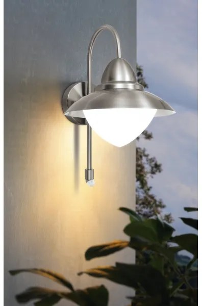 EGLO 87105 - Kültéri szenzoros fali lámpa SIDNEY 1xE27/60W IP44