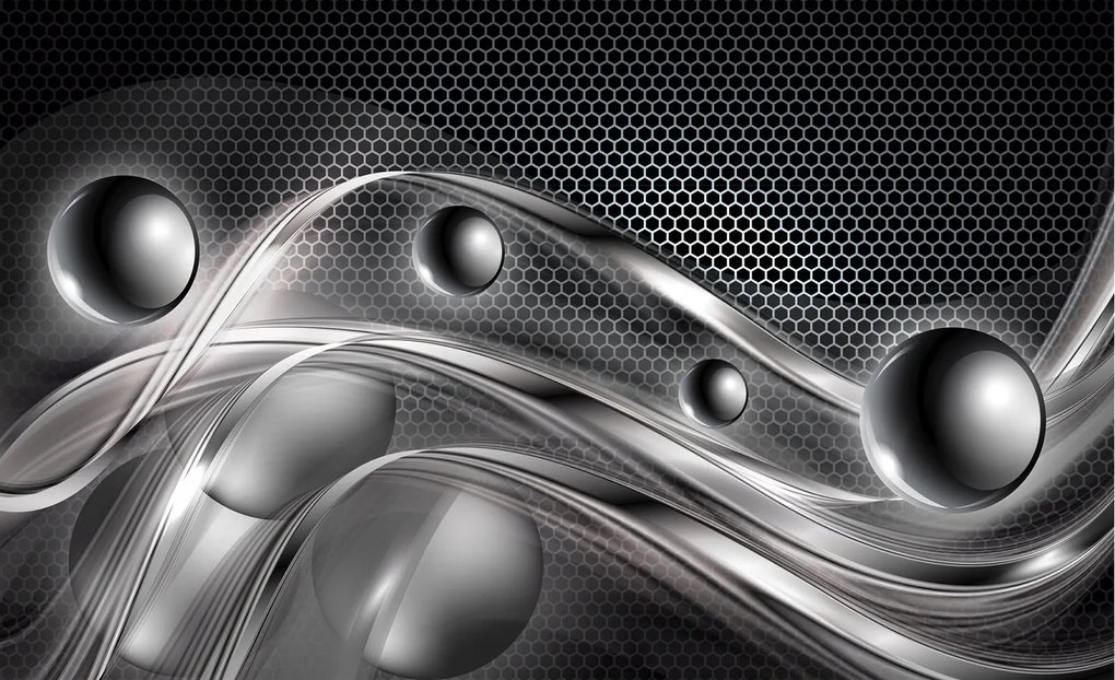 Fotótapéta Ezüst gömbök és kockák minimalizmus loft 416x254 +ragasztó