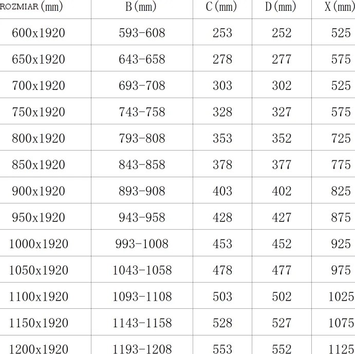 Mexen LIMA zuhany összecsukható ajtó zuhanykabinhoz 100 cm, 856-100-000-01-00