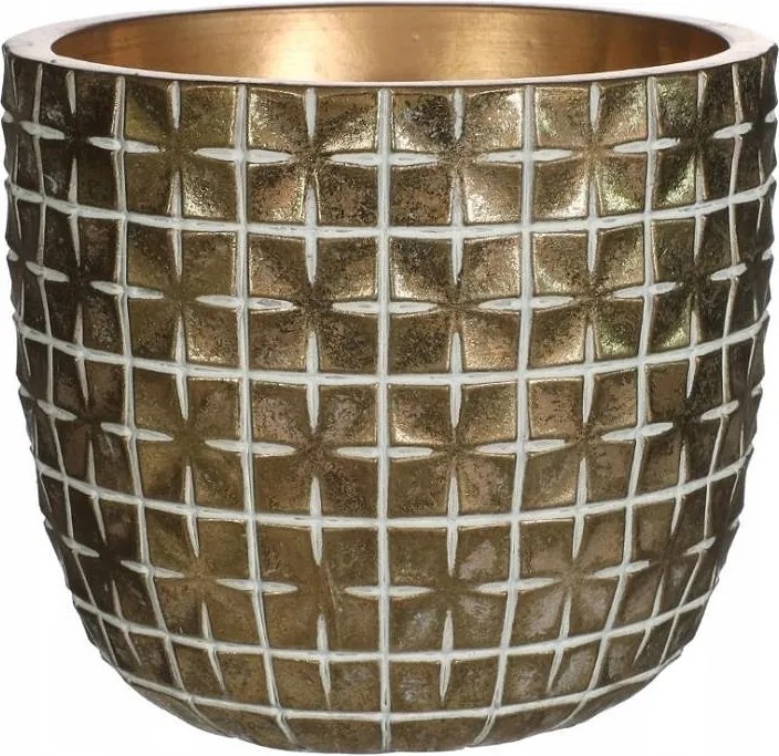 Trendi kaspó fedél Arany 12cm glamour