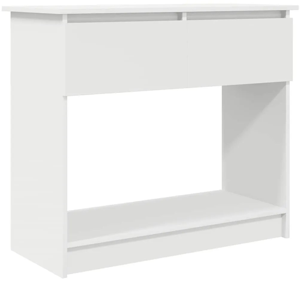 fehér konzolasztal fiókokkal 85,5x38,5x74,5 cm