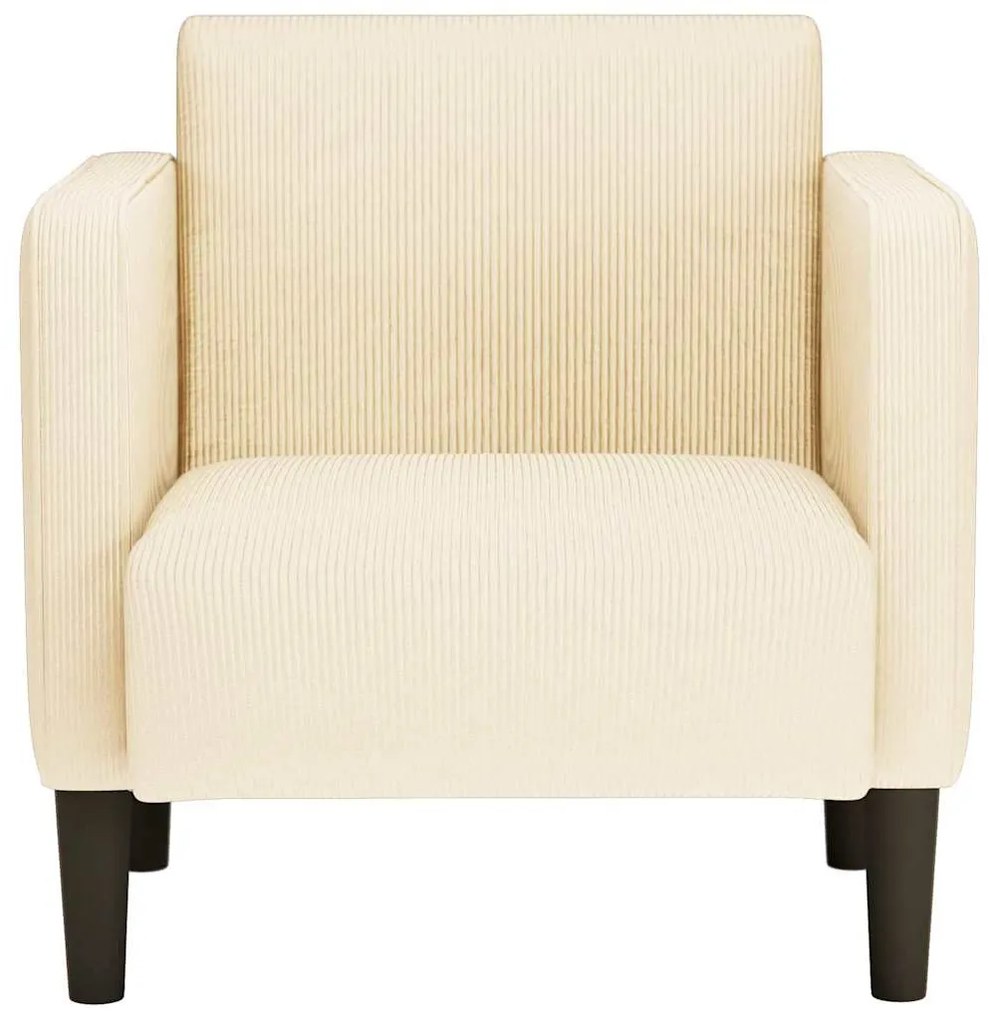 krém kordbársony szövet kanapészék karfás szék 54 cm