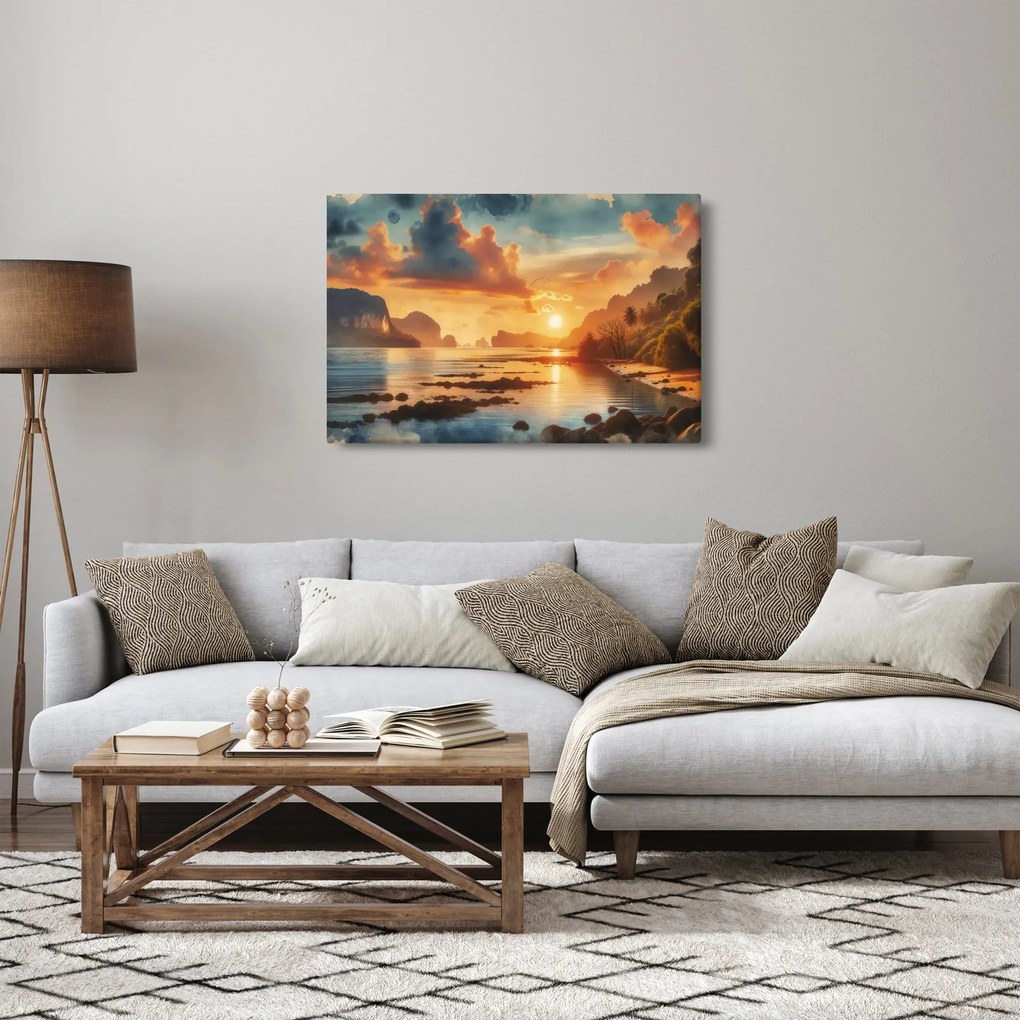 Kép - Kilátás a partról (90x60 cm)