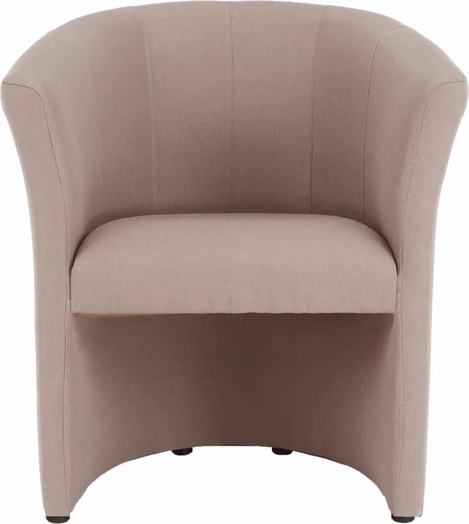 Klub fotel, pasztell rózsaszín anyag, CUBA