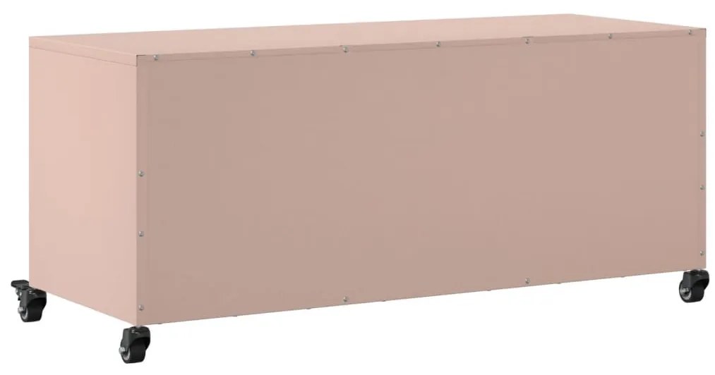 rózsaszín acél TV-szekrény 100,5 x 39 x 43,5 cm