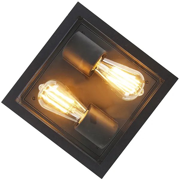 Okos mennyezeti lámpa fekete IP44 2-lámpás, Wifi-vel ST64 - Charlois