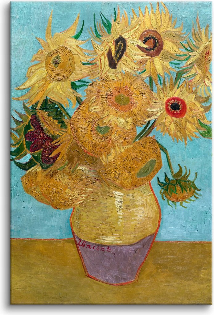 Napraforgók és reprodukció Vincent Van Gogh festmény Vászonképek