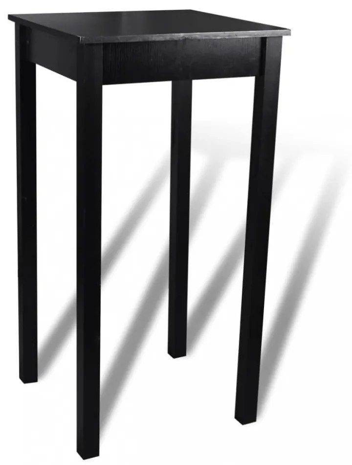 fekete MDF bárasztal 55 x 55 x 107 cm
