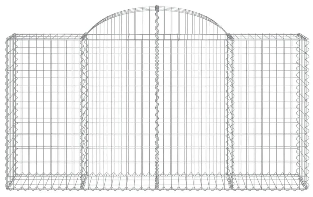 7 db íves horganyzott vas gabion kosár 200 x 50 x 100/120 cm