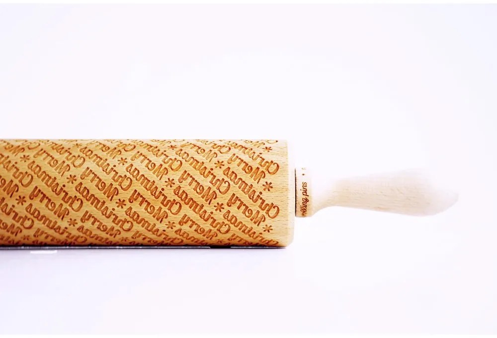 Merry Christmas karácsonyi dombornyomott sodrófa - Valek