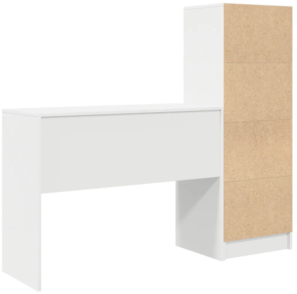 Tárolóval rendelkező íróasztal 2 pcs Fehér 100 x 40 x 76 cm