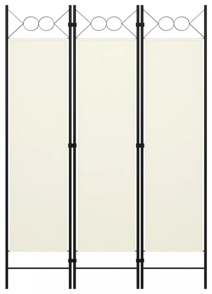 fehér 3-paneles paraván 120 x 180 cm