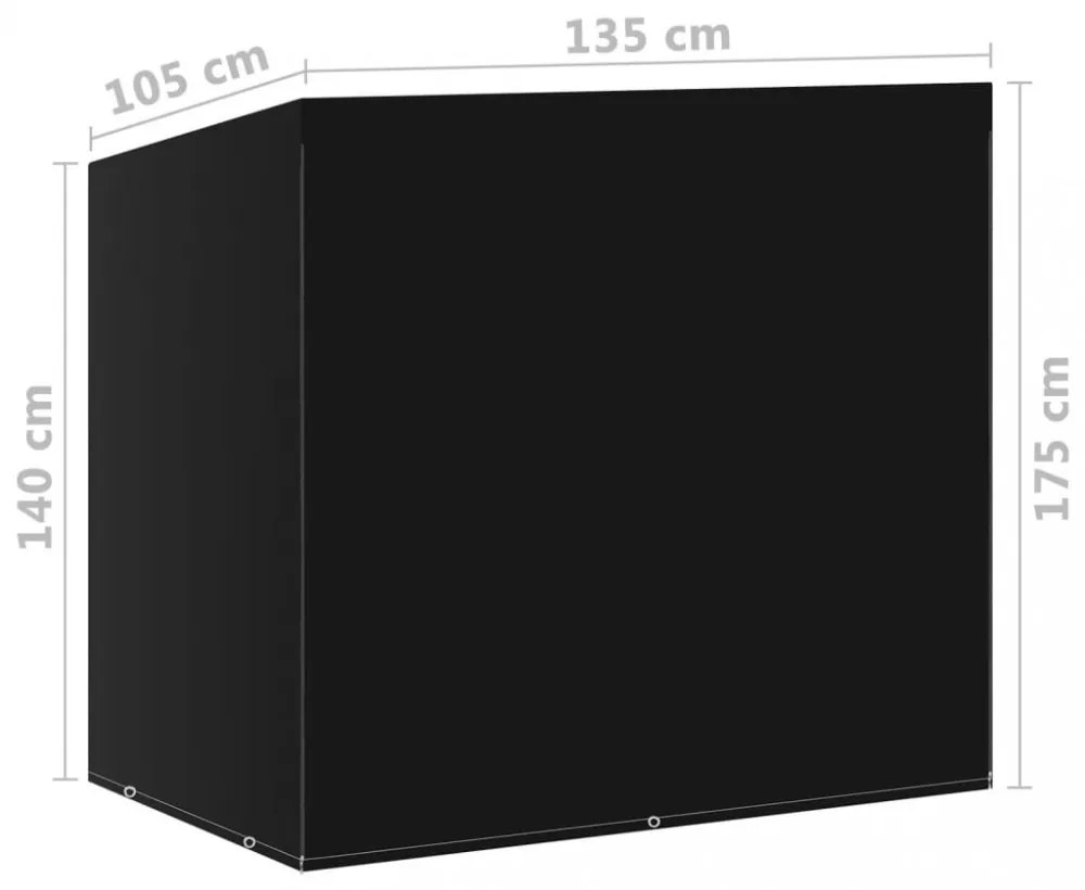 2 db hintapadtakaró ponyva 6 fűzőlyukkal 135 x 105 x 175 cm