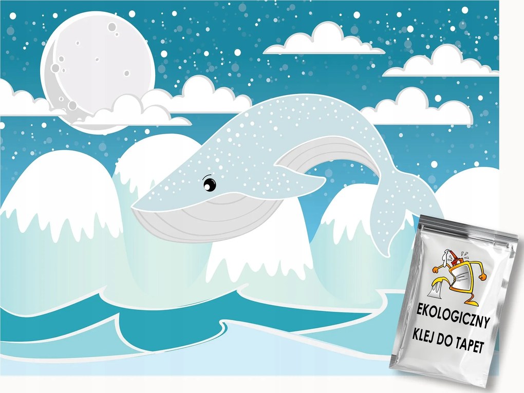 Fotótapéta Flizelina Bálna a hegyekben gyerekszoba 350x250 ragasztó