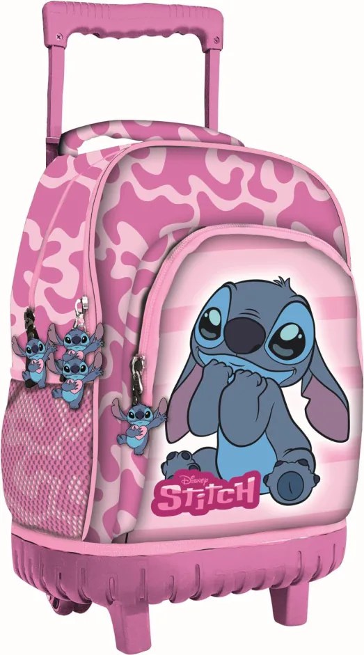Disney Lilo és Stitch, A csillagkutya Lovely prémium gurulós iskolatáska, táska 44 cm