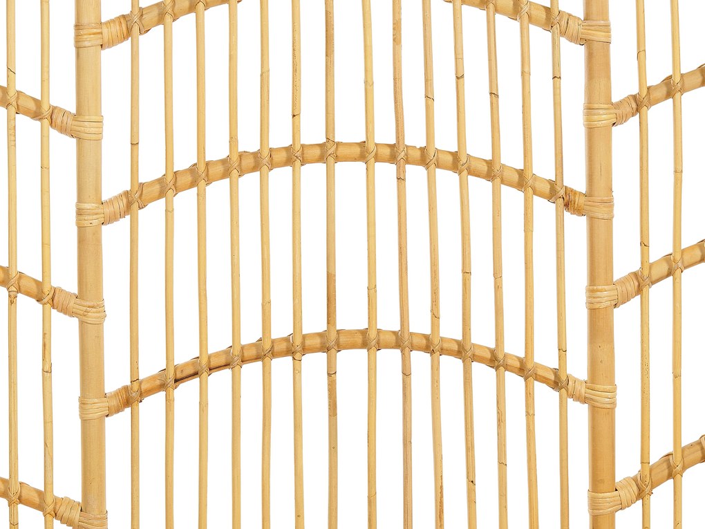 Világosbarna rattan franciaágy 160 x 200 cm DOMEYROT Beliani