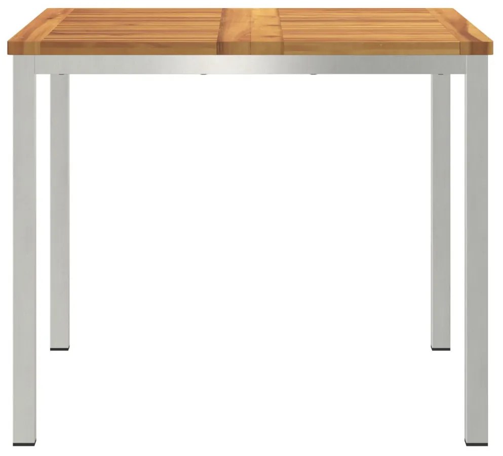 kültéri étkezőasztal 90x90x74.5 cm tömör akácfából