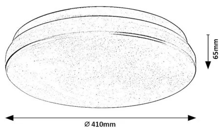 Rabalux 77135-LED Fürdőszobai mennyezeti lámpatest LOWAR LED/36W/230V IP44 3000/4000/6000K