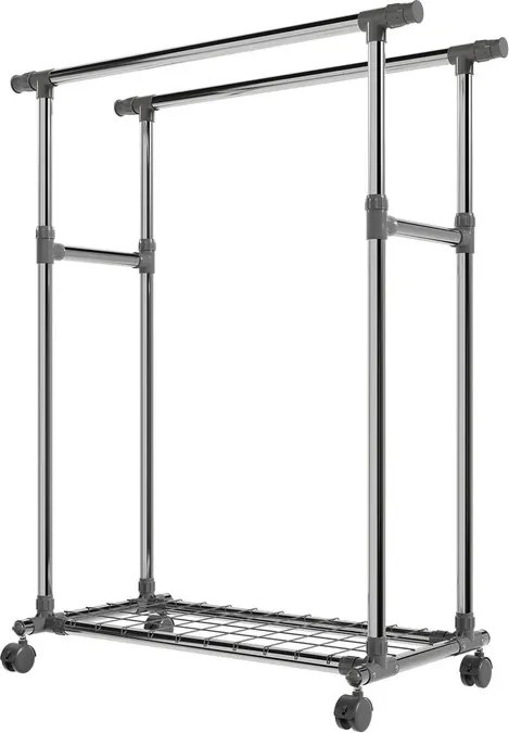 Juskys Kerékkel ellátott fém ruhállvány