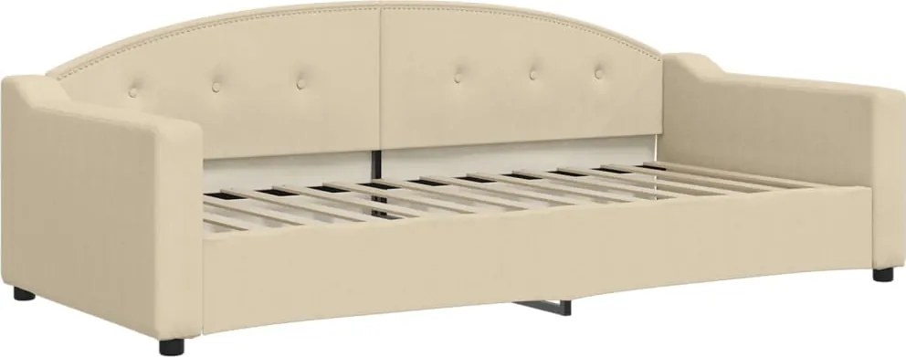 vidaXL krémszínű szövet kanapéágy 90 x 200 cm