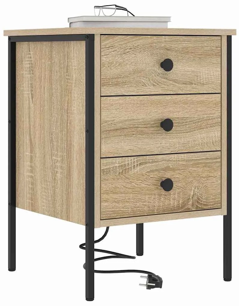 Éjjeli Szekrények 2 pcs sonoma tölgy 42 x 41 x 61 cm Faanyag