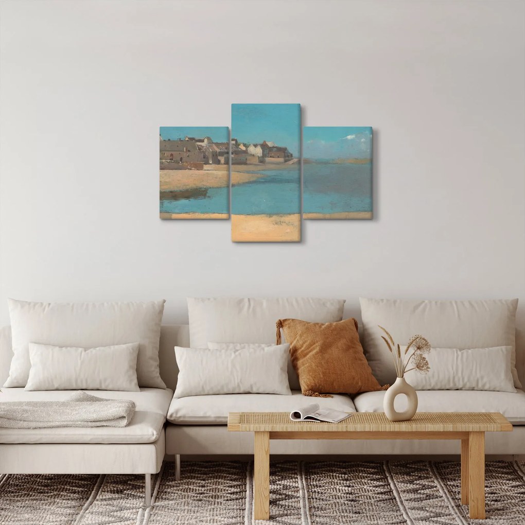 Kép - Odilon Redon, Village by the Sea in Brittany, reprodukciók (90x60 cm)