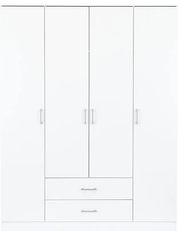Miami gardróbszekrény 160x205 cm fehér-fehér