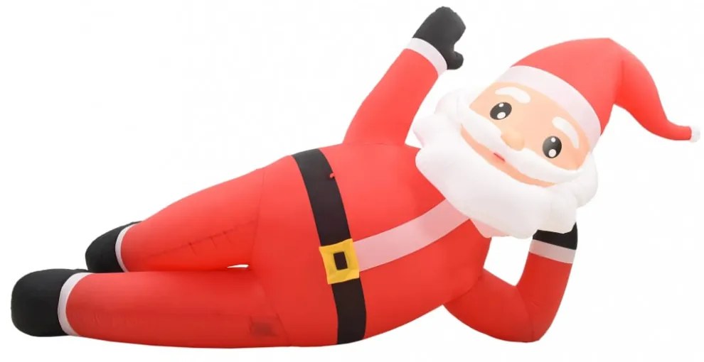 piros felfújható karácsonyi Mikulás LED-ekkel IP44 360 cm XXL