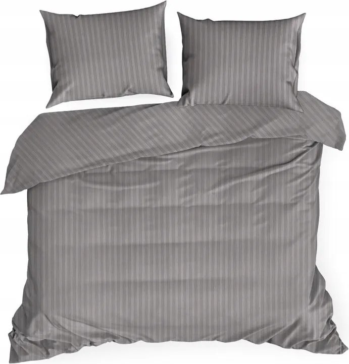 Ágyneműhuzat Garnitúra Vera Szatén Ágyneműhuzat 220x200 CM Acél 200x220