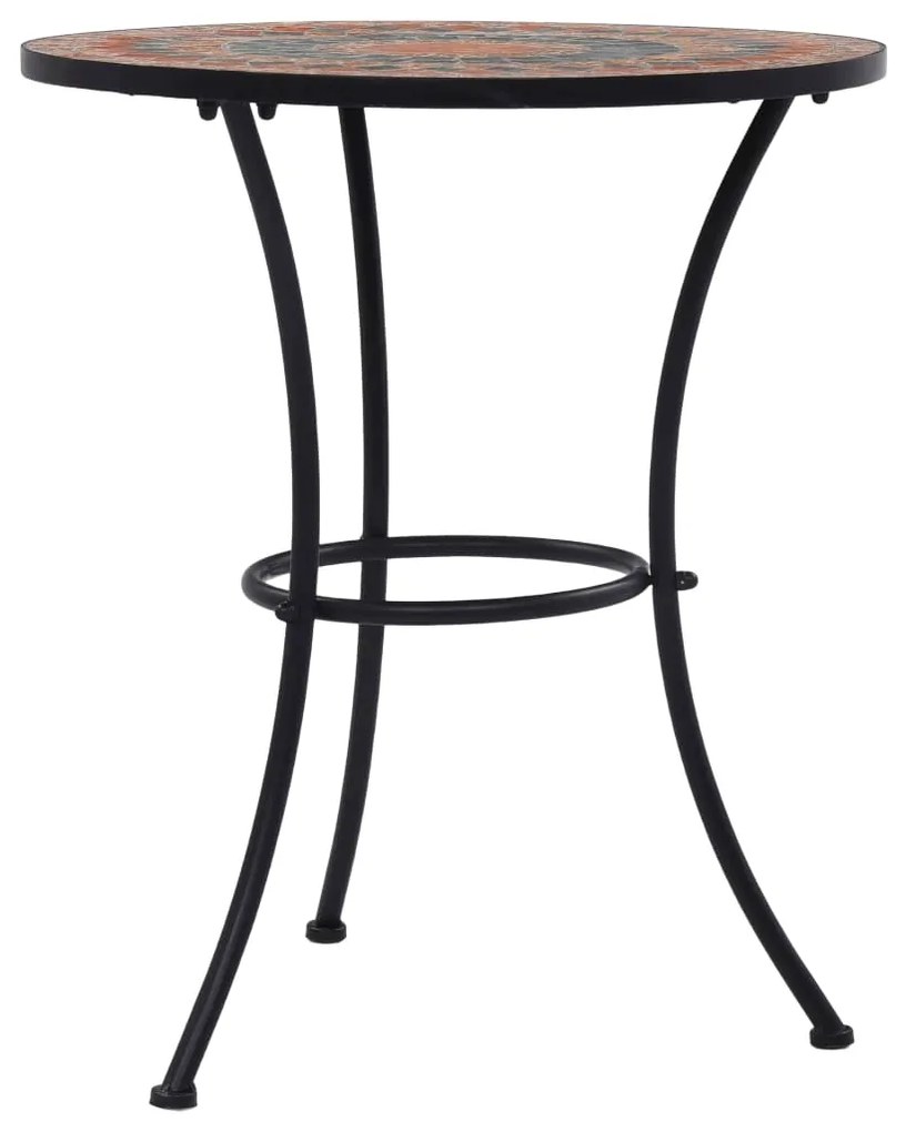 vidaXL narancssárga és szürke kerámia mozaikos bisztróasztal 60 cm