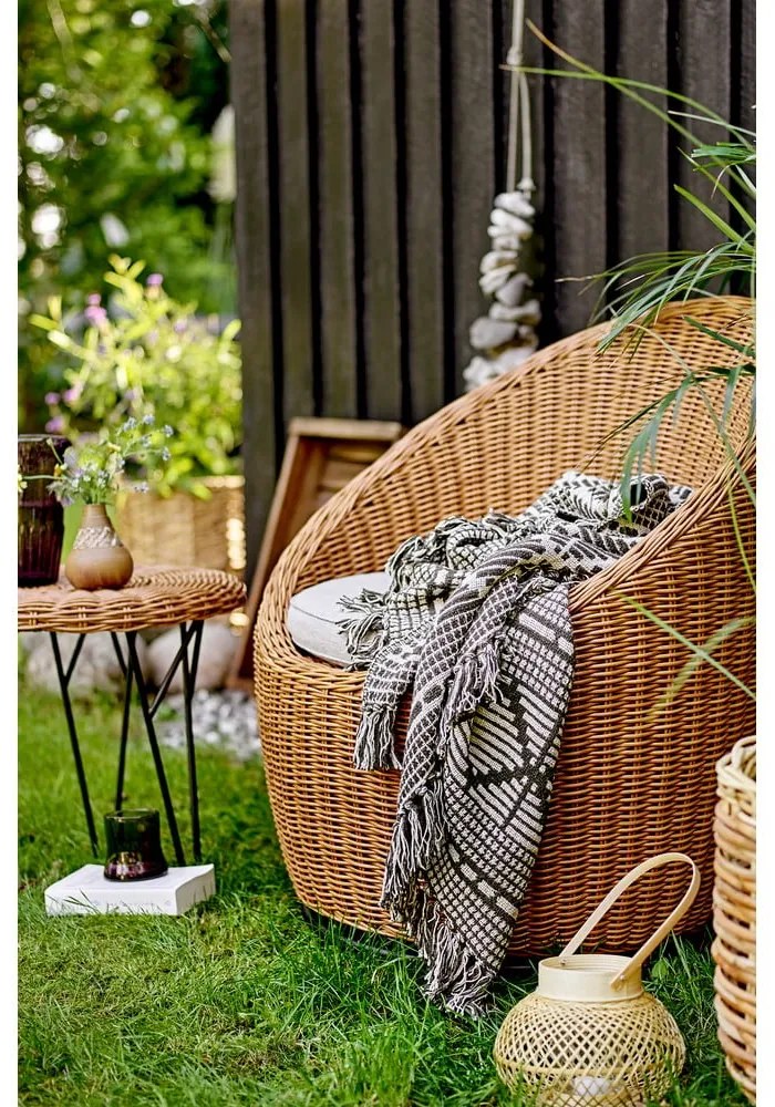 Műrattan kerek tárolóasztal ø 46 cm Roccas – Bloomingville