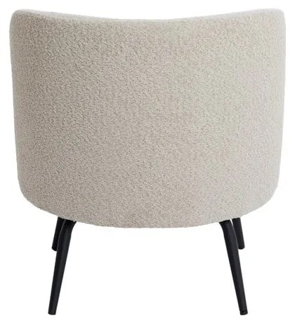 Krémszínű buklé fotel Dieyda – Light & Living