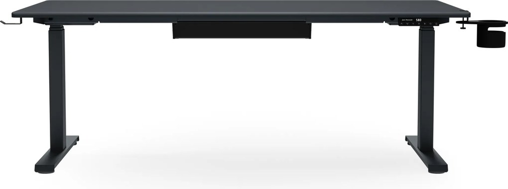 Elektromos íróasztal magasságállítással ergonomikus antracit,1600x800 mm: ARIA