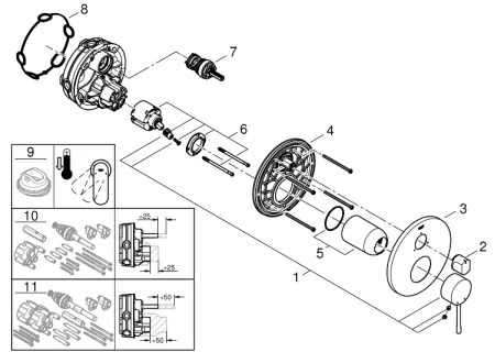 GROHE 24092001 - ESSENCE csaptelep, fényes króm