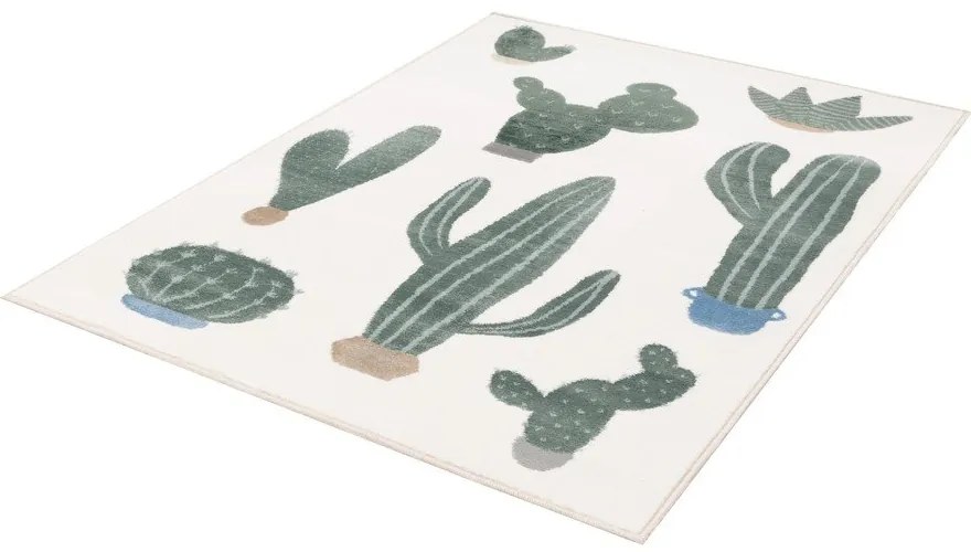 Zöld-elefántcsont színű gyerek szőnyeg 120x170 cm Cacto Malachite – FD