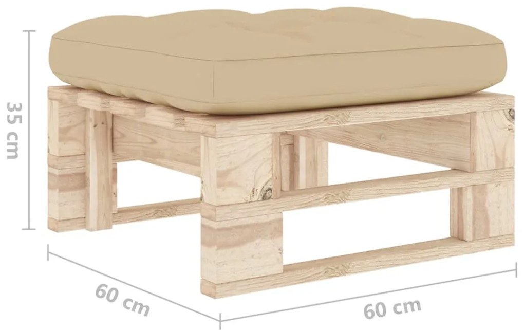 Impregnált fenyőfa kerti raklapzsámoly