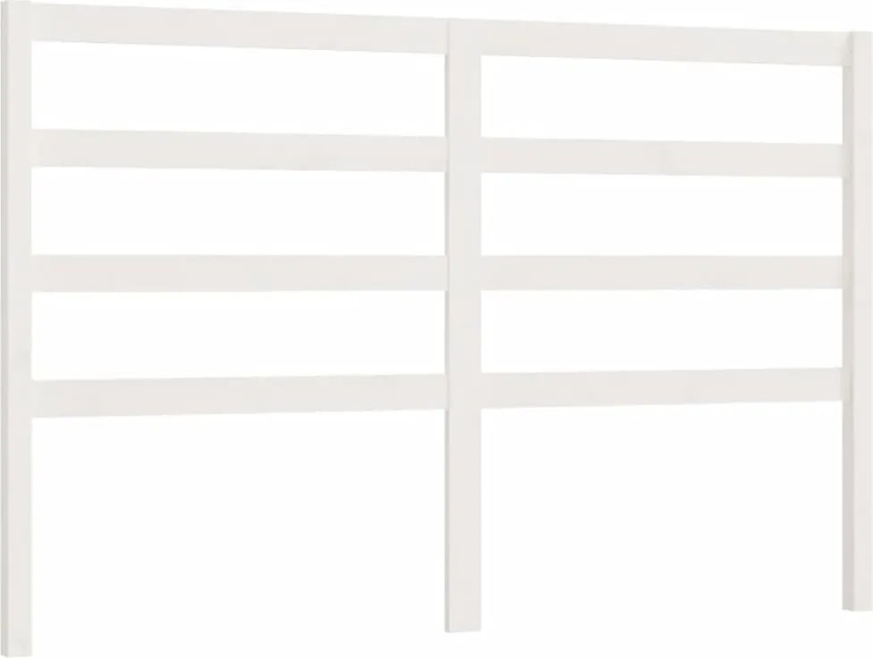 vidaXL fehér tömör fenyőfa ágyfejtámla 126 x 4 x 100 cm