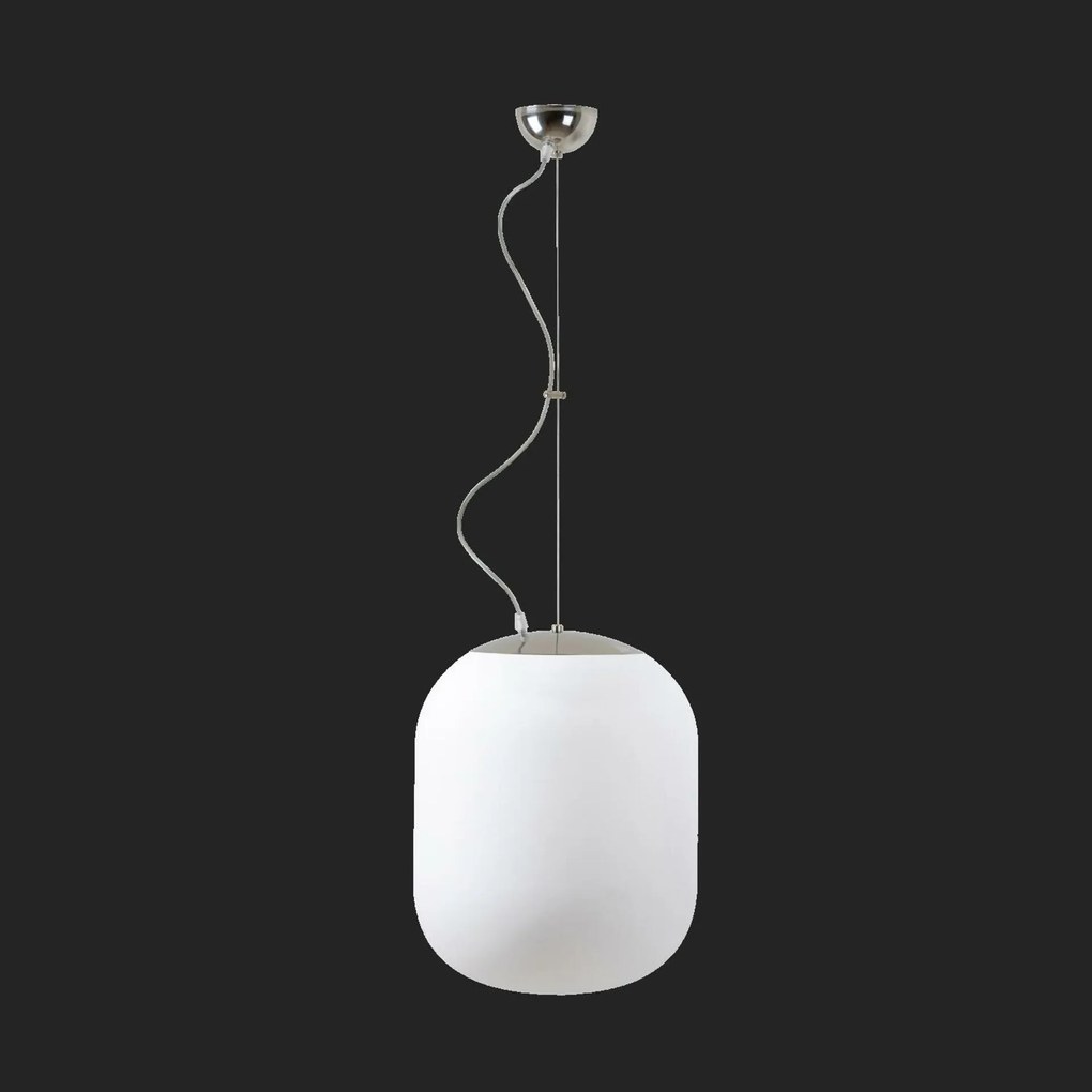 Osmont 58156 Tania L1 függesztett üveg lámpa rozsdamentes acél polírozott fehér IP40 1