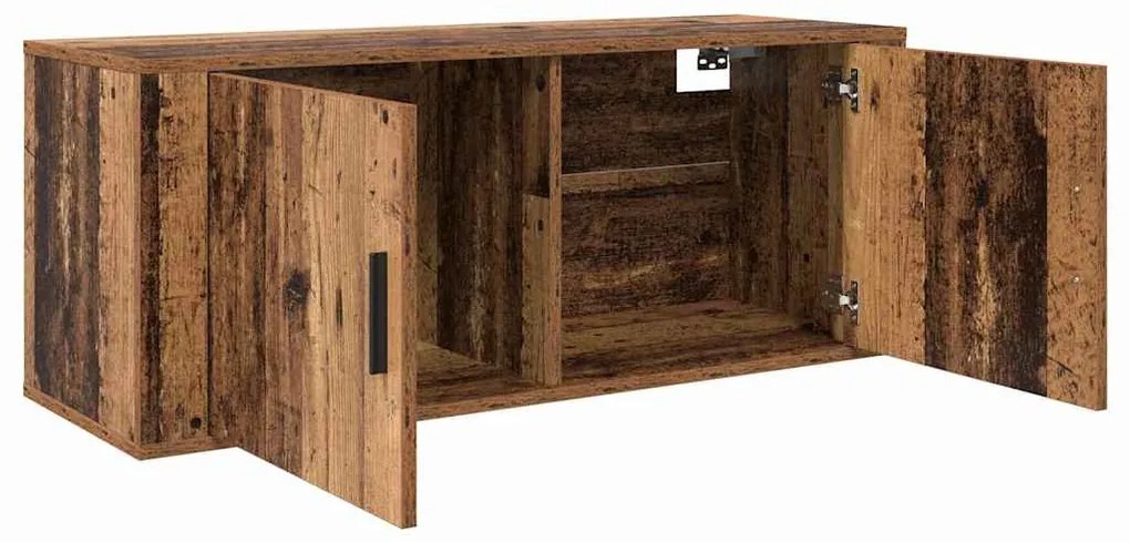 vidaXL Fali TV szekrény szett 3 pcs Öreg fa 100 x 34,5 x 40 cm Faanyag