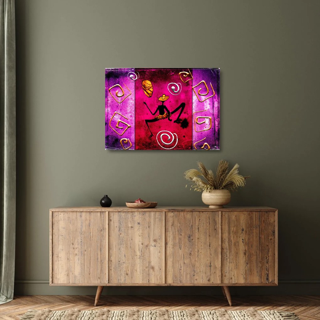 Történelmi falfestmény képe (üvegen) (70x50 cm)