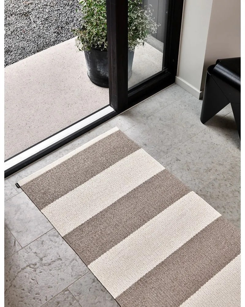 Bézs-krémszínű kültéri-beltéri futószőnyeg 70x150 cm Bob Mud Vanilla – Pappelina